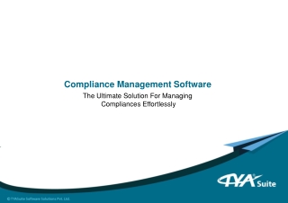 TYASuite's Compliance Management Software