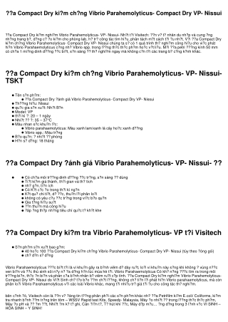 Đĩa Compact Dry đánh giá Vibrio Parahemolyticus- Compact Dry VP- Nissui