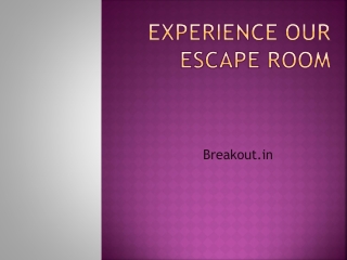 Escape Room Bangalore