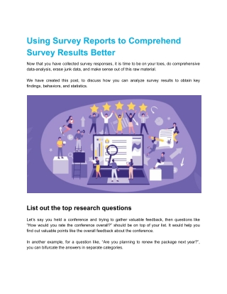 Using Survey Reports to Comprehend Survey Results Better