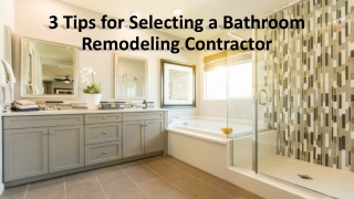 3 Tips for finding the right bathroom remodeling contractor