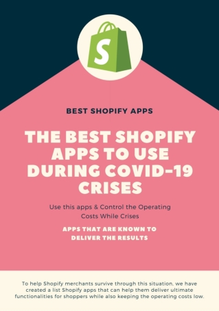 Shopify Apps To Control Operation Costs During Covid-19 Crises