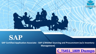 Latest SAP C_TS451_1809 Questions Answers 2020 | Valid C_TS451_1809 Dumps