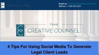 4 Tips For Using Social Media To Generate Legal Client Leads