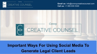 Important Ways For Using Social Media To Generate Legal Client Leads