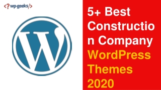 5  Best Construction Company WordPress Themes 2020