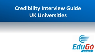 The Ultimate Credibility Interview Guide For UK Universities