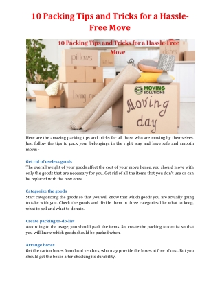 10 Packing Tips and Tricks for a Hassle-Free Move