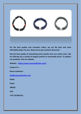 Men’s Bracelets - RoanoCollection.com