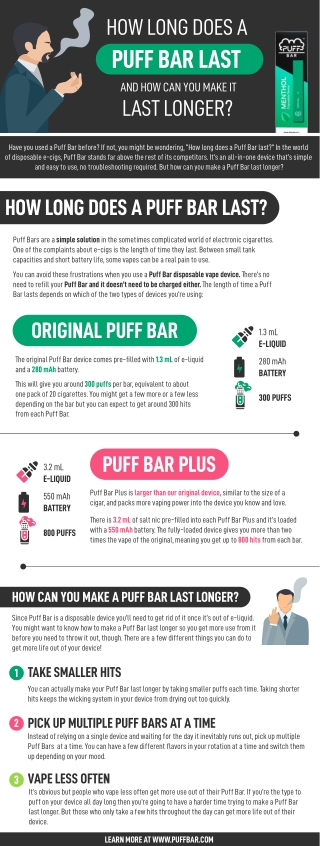 How long does a puff bar last?