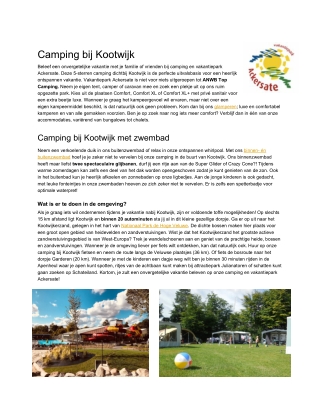 Camping Kootwijk