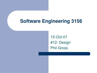 Software Engineering 3156