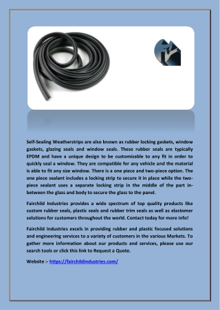 Self-Sealing Weatherstrips-fairchildindustries.com