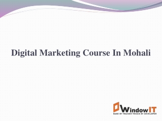 Digital Marketing Course in Mohali