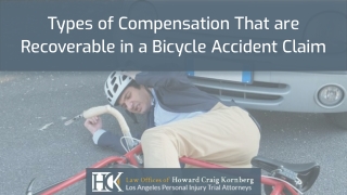Types of Compensation That are Recoverable in a Bicycle Accident Claim