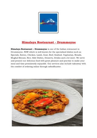 5% OFF - Himalaya Restaurant - Indian restaurant drummoyne, NSW
