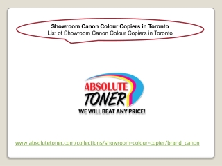 Showroom Canon Colour Copiers in Toronto