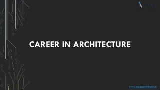 Career in Architecture