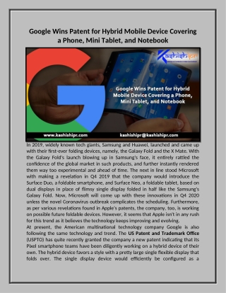 Google Wins Patent for Hybrid Mobile Device Covering a Phone, Mini Tablet, and Notebook