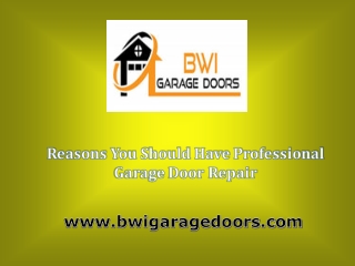 Reasons you should have professional garage door repair