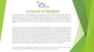 A Course In Miracles