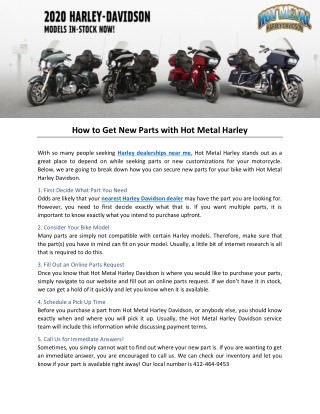 How to Get New Parts with Hot Metal Harley