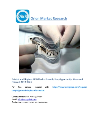 Printed And Chipless RFID Market Size, Growth, Industry Trends, Market Share and Forecast 2019-2025