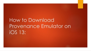 How to Download Provenance Emulator on iOS 13