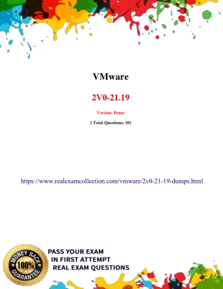 Real VMware 2V0-21.19 Exam Questions answers - 2V0-21.19 Dumps PDF