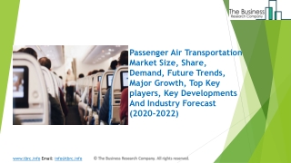 2020 Passenger Air Transportation Market Size, Growth, Drivers, Trends And Forecast