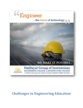 Challenges in Engineering Education