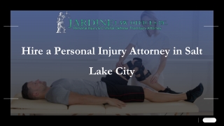 Hire a Personal Injury Attorney in Salt Lake City