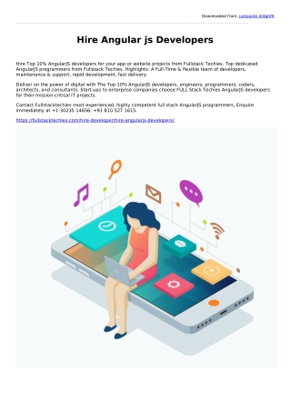 Hire AngularJS Developers