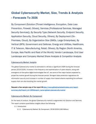 Global Cybersecurity Market Size, Trends & Analysis - Forecasts to 2026