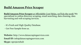 Build Amazon Price Scraper