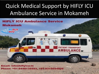 Quick Medical Support by HIFLY ICU Ambulance Service in Mokameh