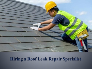 Hiring a Roof Leak Repair Specialist