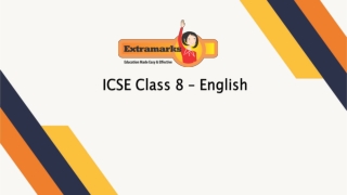 ICSE Class 8 English Grammar Available on Extramarks