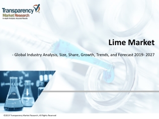 LIME MARKET TO REACH A VALUATION OF US$ 65.4 BN BY 2027