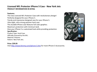 Licensed NFL Protector iPhone 5 Case - New York Jets