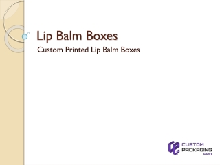 Lip Balm Boxes