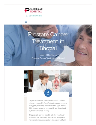 Prostate Cancer Treatment in Bhopal