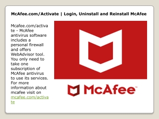 Mcafee.com/activate - Steps for Downloading McAfee Setup