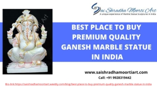 Best Place to buy Premium Quality Ganesh Marble Statue in India