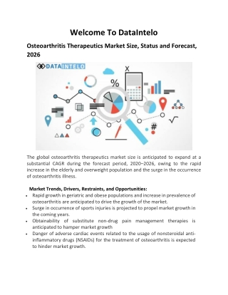 Osteoarthritis Therapeutics Market Size, Status and Forecast, 2026