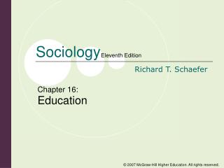 Chapter 16: Education