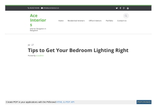 Tips to Get Your Bedroom Lighting Right