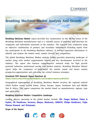 Breathing Machines Market Analysis And Growth