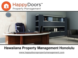 Hawaiiana Property Management Honolulu - Contact Happydoors