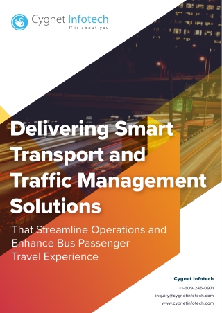 Delivering Smart Transport and Traffic Management Solutions